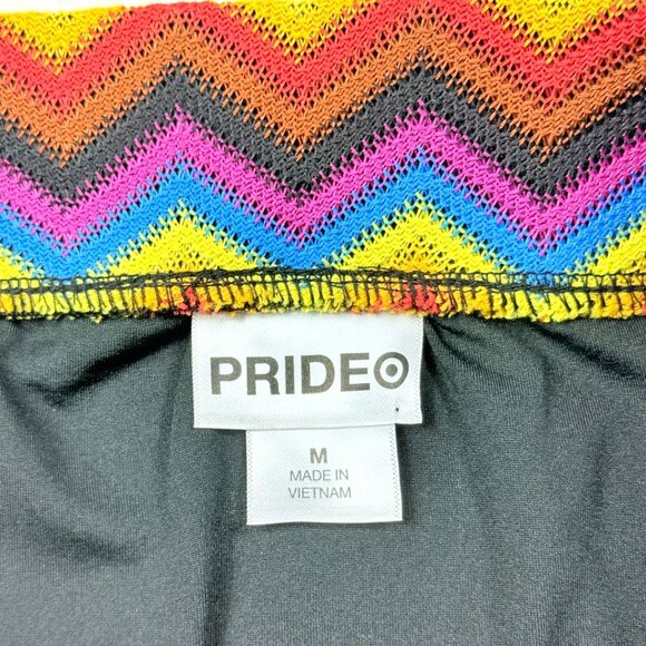 Rainbow Chevron Knit Pencil Skirt w/Black Lining - Size M - By Pride - Picture 7 of 7